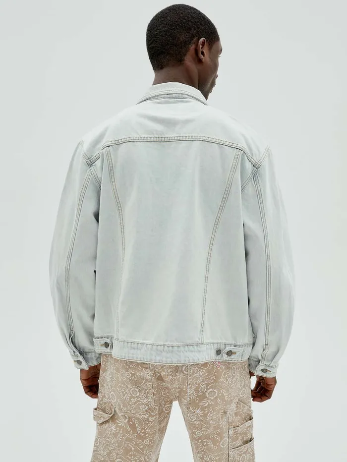GUESS Originals Kit Denim Jacket Go Crest Lt Wash Men Jackets and Coats GUESS GUESS Originals Kit Denim Jacket Go Crest Lt Wash Men Jackets and Coats GUESS