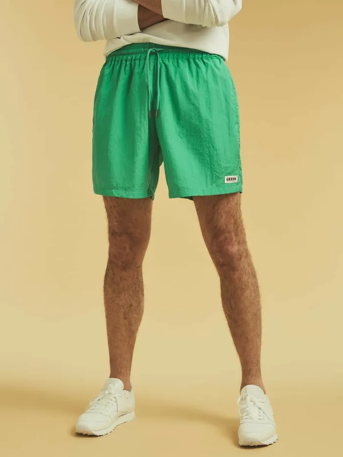 GUESS Originals Kit Nylon Shorts Rush Green Pants and Shorts GUESS Men