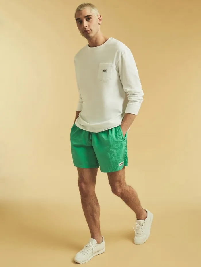 GUESS Originals Kit Nylon Shorts Rush Green Pants and Shorts GUESS Men GUESS Originals Kit Nylon Shorts Rush Green Pants and Shorts GUESS Men