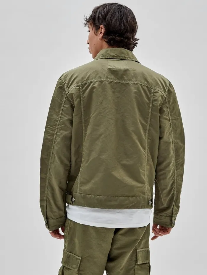GUESS Originals Nylon Cadet Jacket Go Washed Green Nylon Jackets and Coats GUESS Men