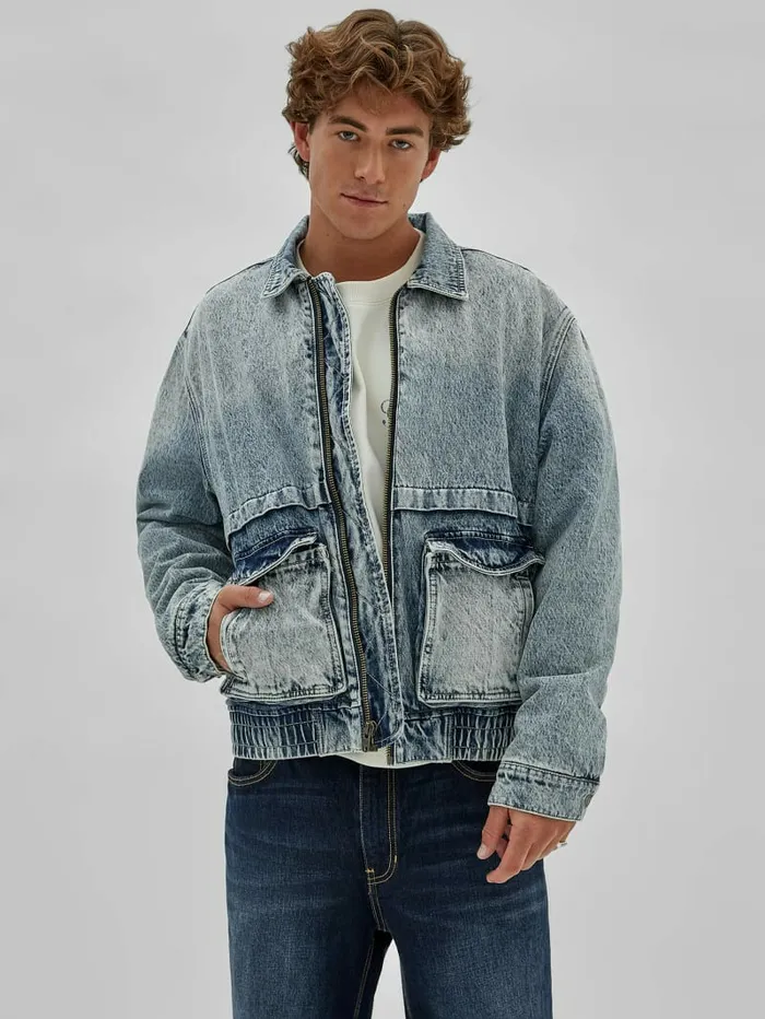 GUESS Originals Vintage Denim Jacket Originals Vintage Acid Wa Men Jackets and Coats GUESS GUESS Originals Vintage Denim Jacket Originals Vintage Acid Wa Men Jackets and Coats GUESS