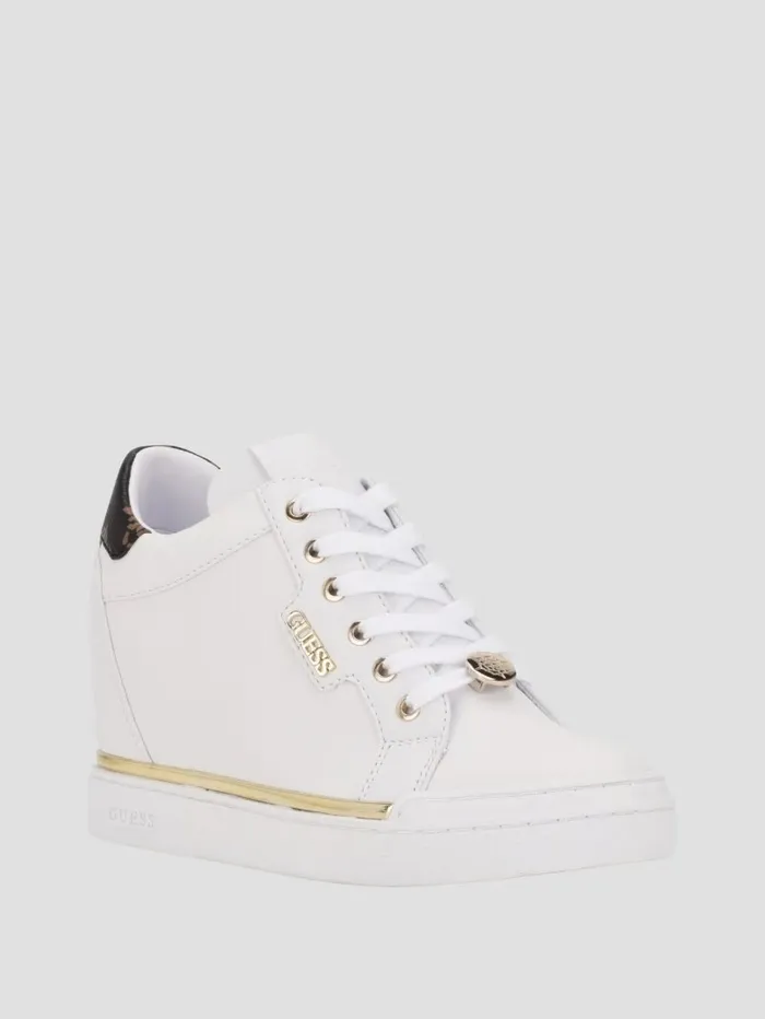 GUESS Sneakers Women Faster Hidden Wedge Sneakers Wht Floral