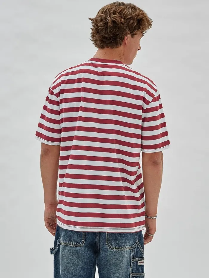 GUESS TShirts and Tanks Men GUESS Originals Eco Simple Stripe Tee Autumn Spice Multi GUESS TShirts and Tanks Men GUESS Originals Eco Simple Stripe Tee Autumn Spice Multi