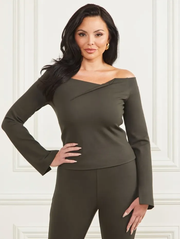 GUESS Tops Women Eilish Top 344 Olive Branch