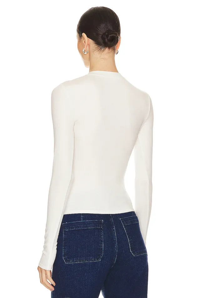 Hailey Long Sleeve Tee White Women Lovers and Friends Tops Hailey Long Sleeve Tee White Women Lovers and Friends Tops