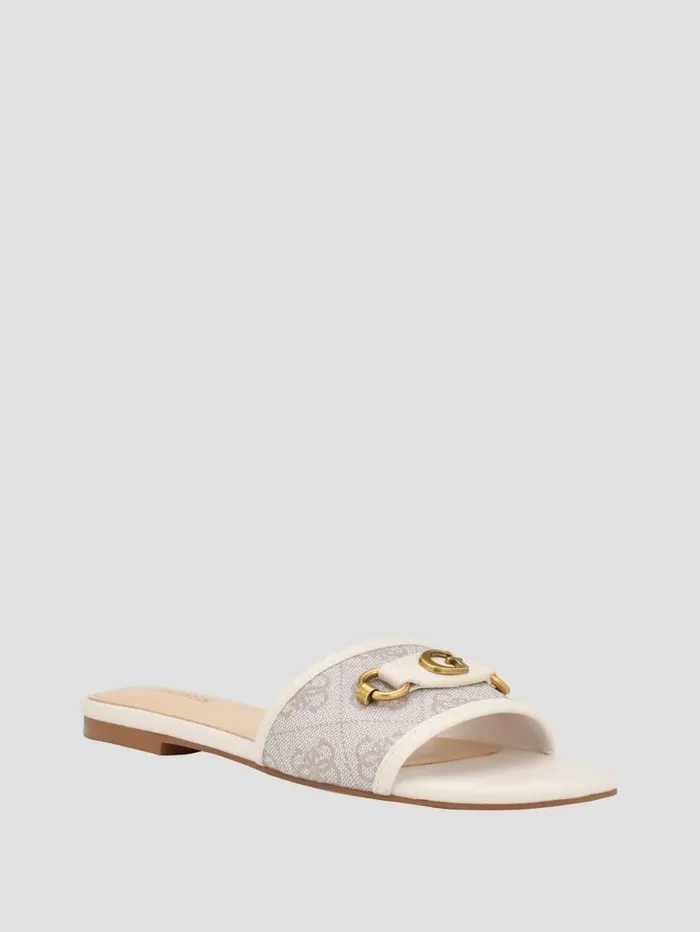Hammi Logo Slide Sandals Ivory 150 Sandals GUESS Women