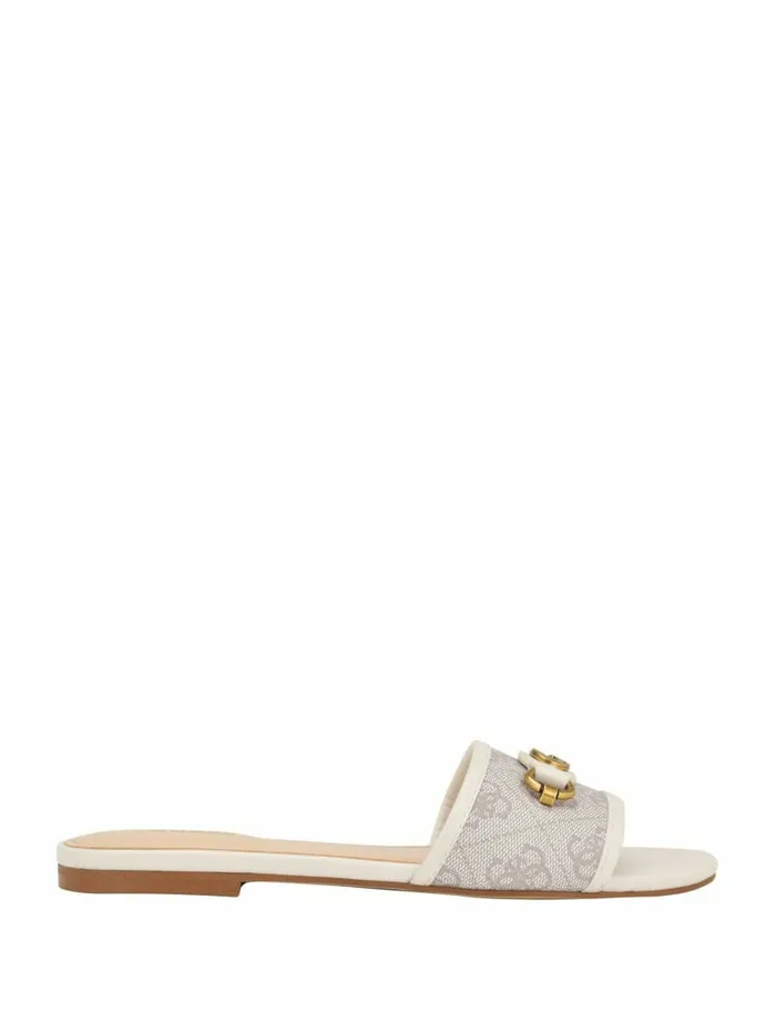 Hammi Logo Slide Sandals Ivory 150 Sandals GUESS Women