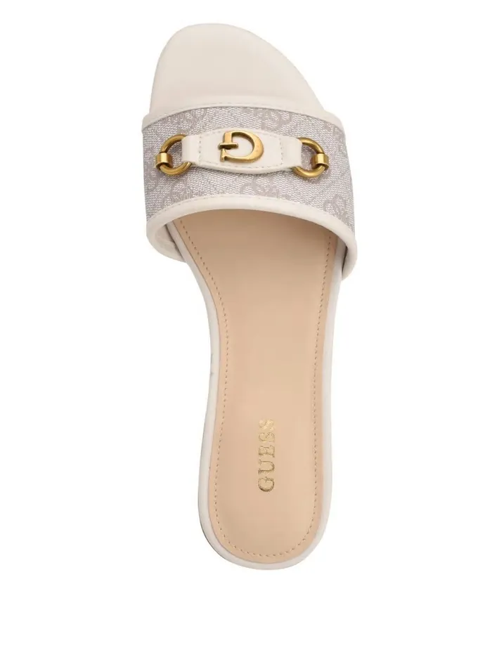 Hammi Logo Slide Sandals Ivory 150 Sandals GUESS Women