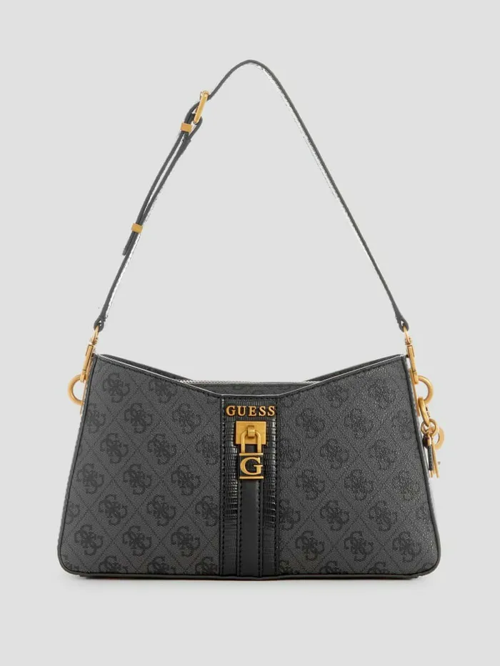 Handbags GUESS Women Ginevra Logo Elite Shoulder Bag Cloud Wash