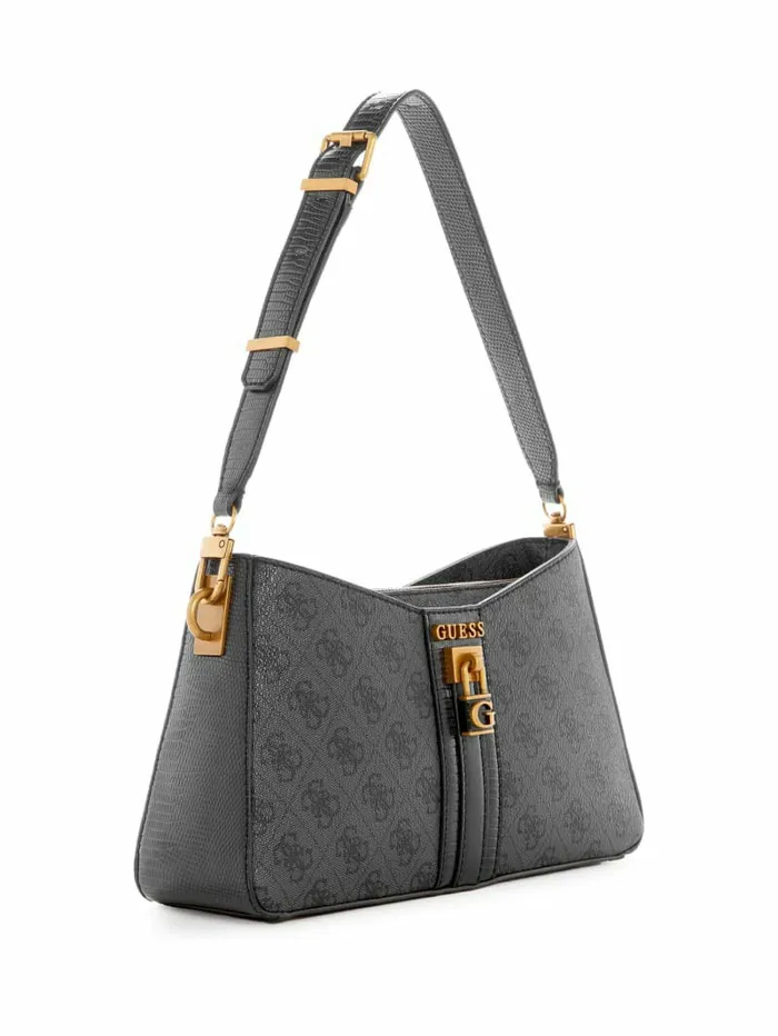Handbags GUESS Women Ginevra Logo Elite Shoulder Bag Cloud Wash Handbags GUESS Women Ginevra Logo Elite Shoulder Bag Cloud Wash