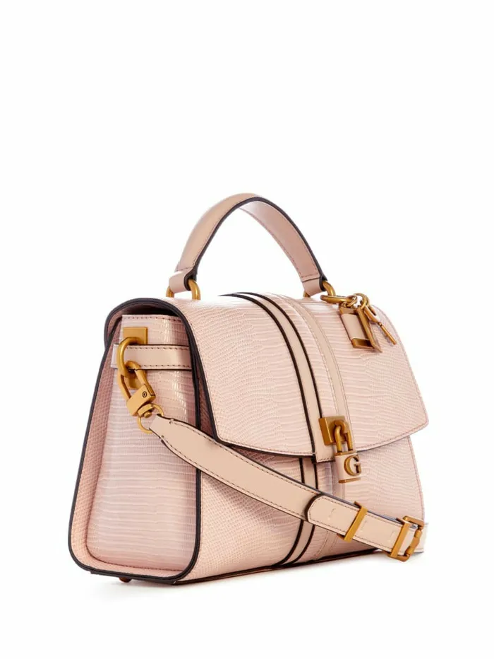 Handbags GUESS Women Ginevra Textured Top Handle Crossbody Light Rose Handbags GUESS Women Ginevra Textured Top Handle Crossbody Light Rose