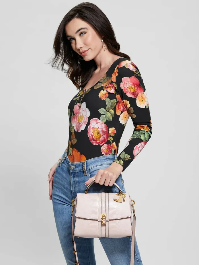 Handbags GUESS Women Ginevra Textured Top Handle Crossbody Light Rose Handbags GUESS Women Ginevra Textured Top Handle Crossbody Light Rose