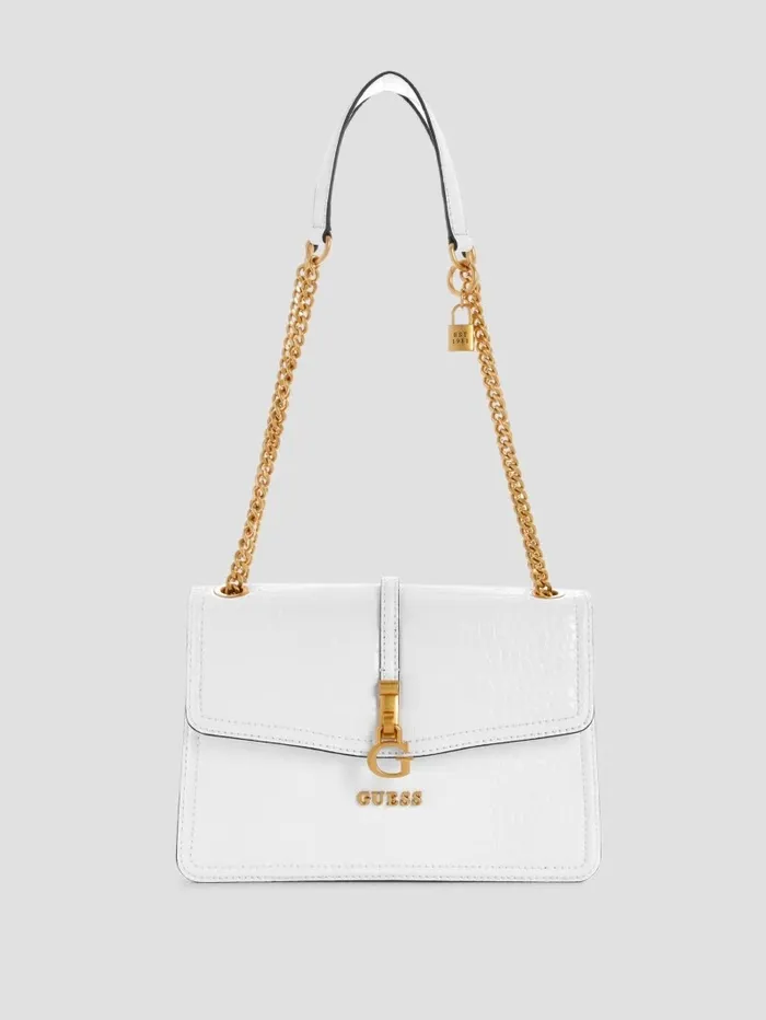 Handbags GUESS Women James Convertible Crossbody Flap Bag White Multi