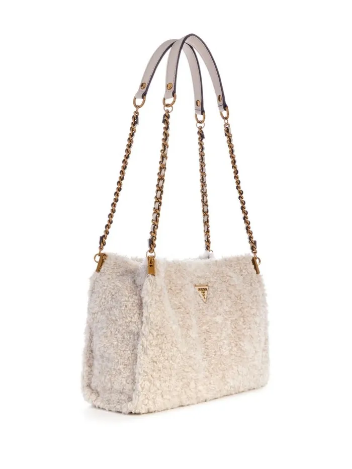 Handbags GUESS Women Maranta Small Shoulder Satchel Off White