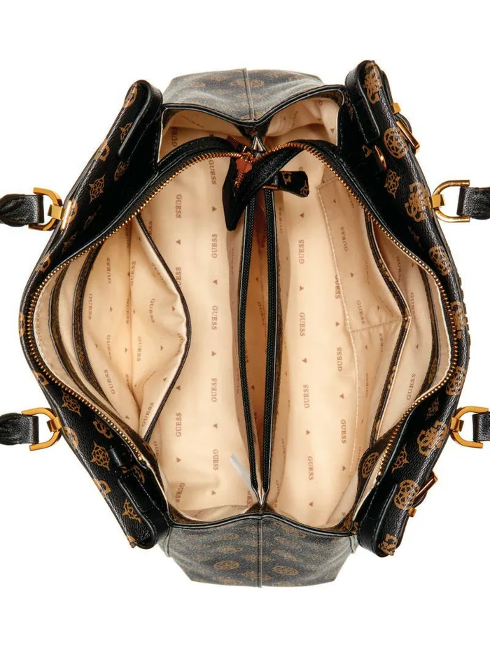 Handbags GUESS Women Sestri Peony Luxury Satchel Brown