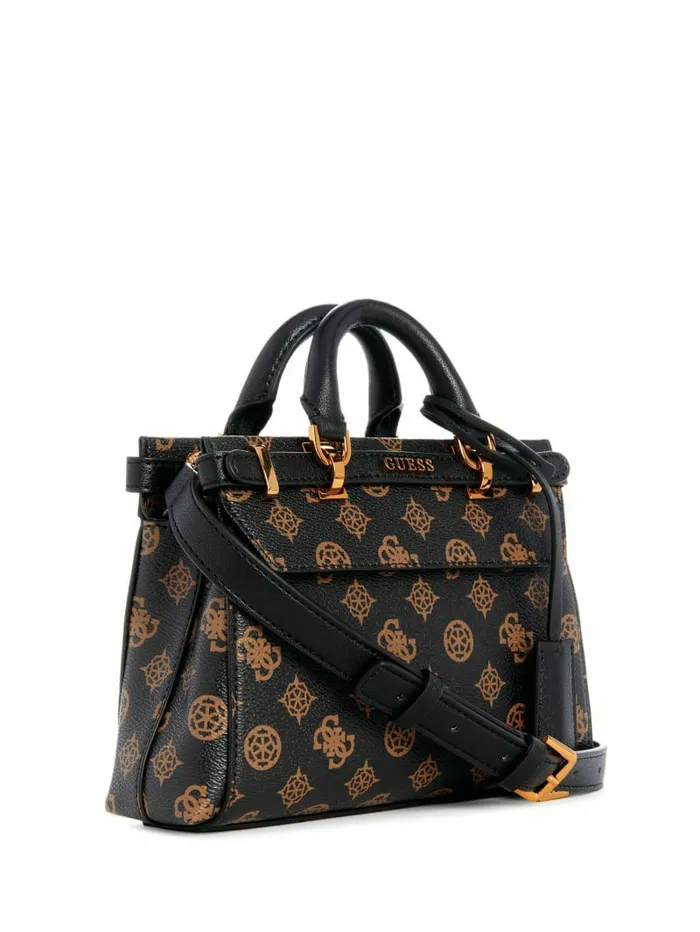 Handbags GUESS Women Sestri Peony Mini Satchel Brown Handbags GUESS Women Sestri Peony Mini Satchel Brown