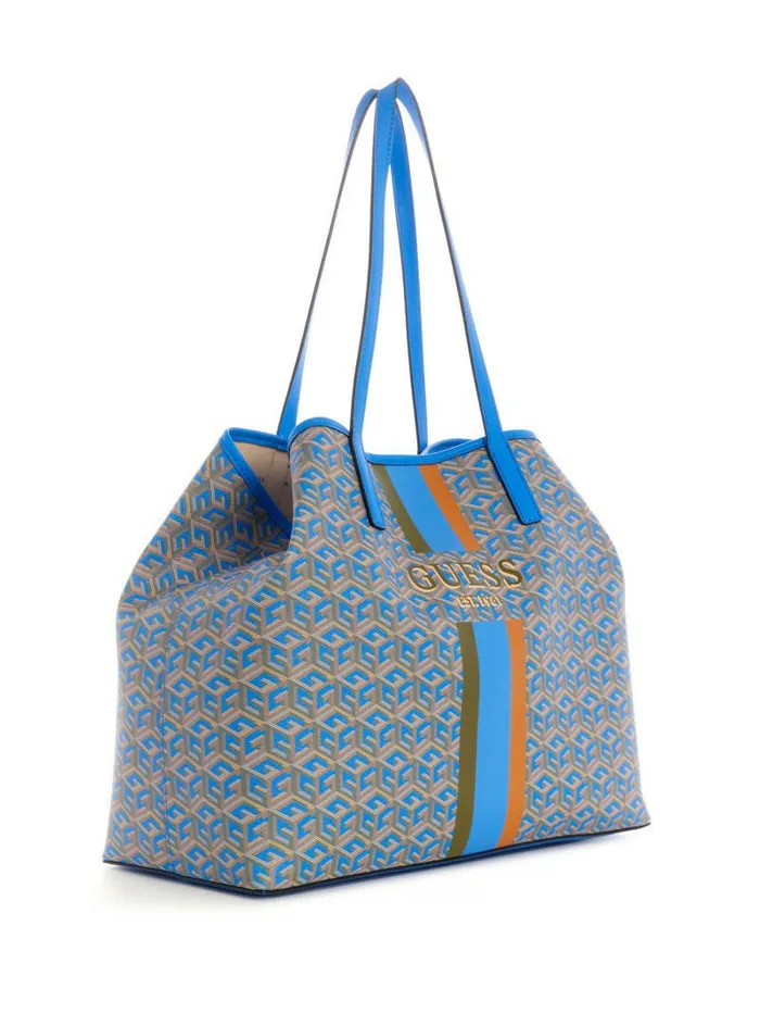 Handbags GUESS Women Vikky Large Tote Aquatic Logo