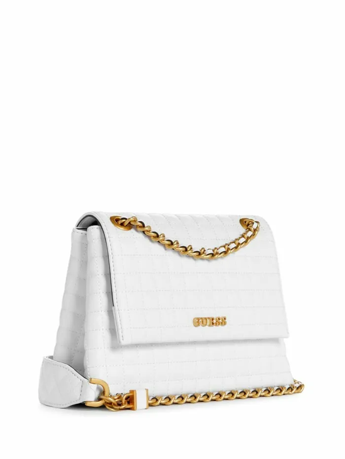 Handbags Women GUESS Tia Convertible Crossbody White Multi