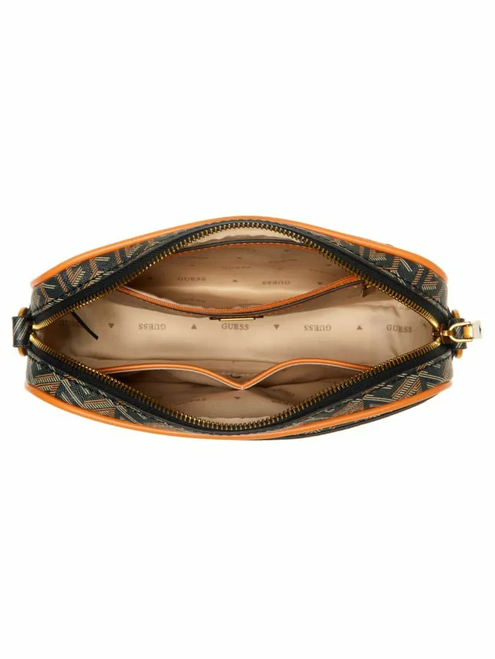 Handbags Women GUESS Vikky Camera Bag Black Gold Handbags Women GUESS Vikky Camera Bag Black Gold
