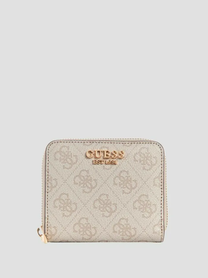 Handbags Women Laurel Small ZipAround Wallet Dove Logo GUESS