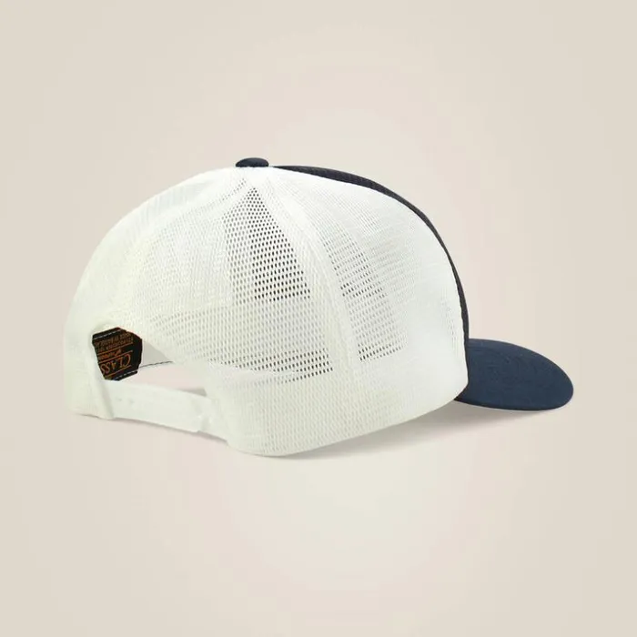 Hats and Caps Men Ariat Large Embossed Lgoo Mash Cap Navy Hats and Caps Men Ariat Large Embossed Lgoo Mash Cap Navy