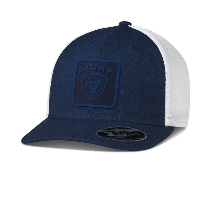 Hats and Caps Men Ariat Stacked Logo Cap Denim