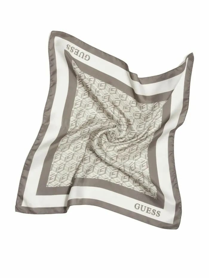 Hats and Scarves G Cube Silk Scarf Steel 8211 GUESS Women Hats and Scarves G Cube Silk Scarf Steel 8211 GUESS Women