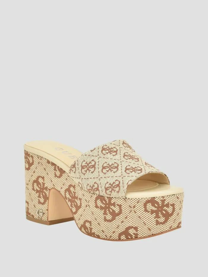 Heels Yapplea Quattro G Platform Mules Medium Brown 8211 GUESS Women
