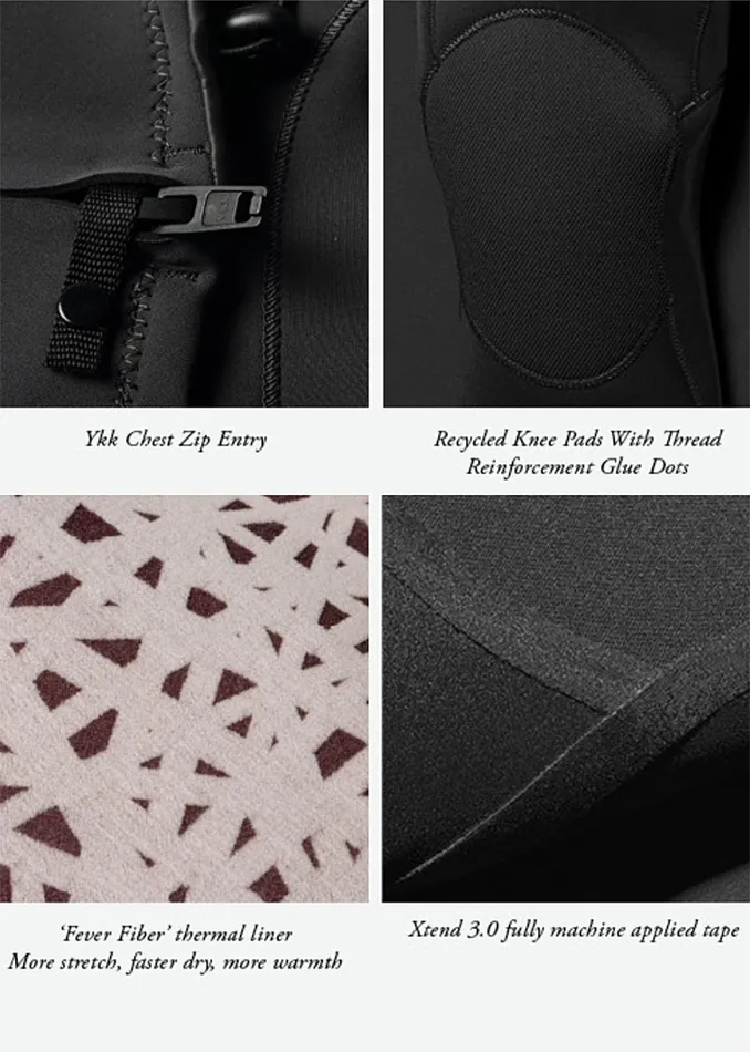 High Seas II 32 Full Chest Zip Wetsuit Stealth High Seas Wetsuits Vissla Men