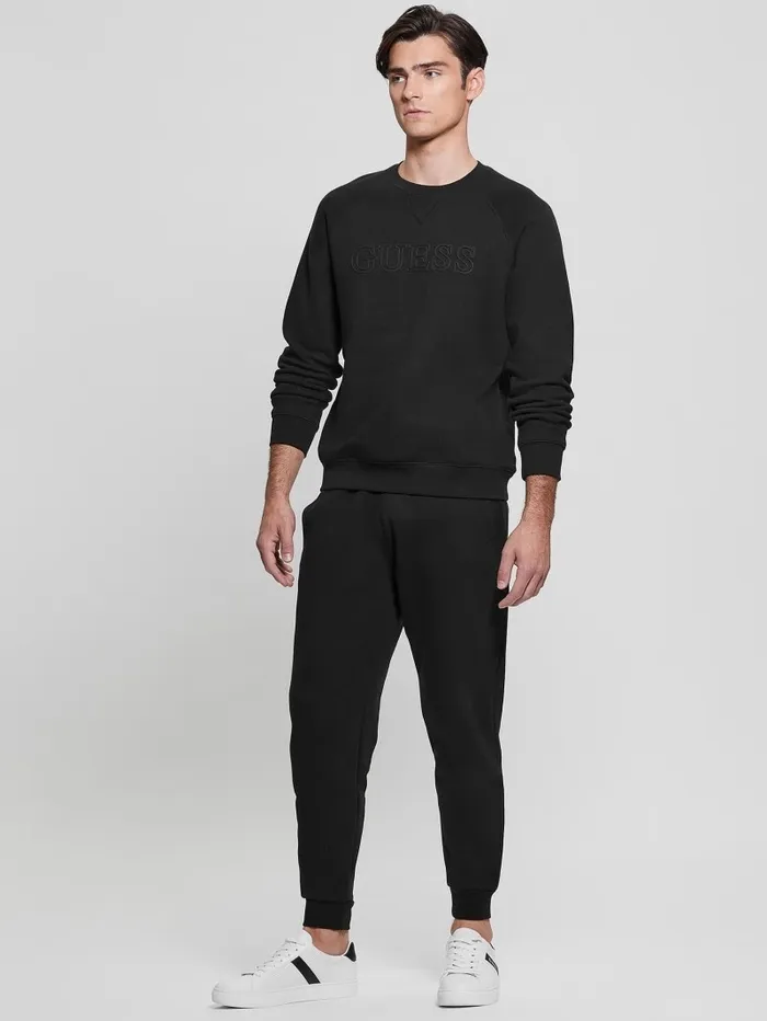 Hoodies and Sweaters GUESS Men Eco Aldwin Logo Sweatshirt Black Hoodies and Sweaters GUESS Men Eco Aldwin Logo Sweatshirt Black
