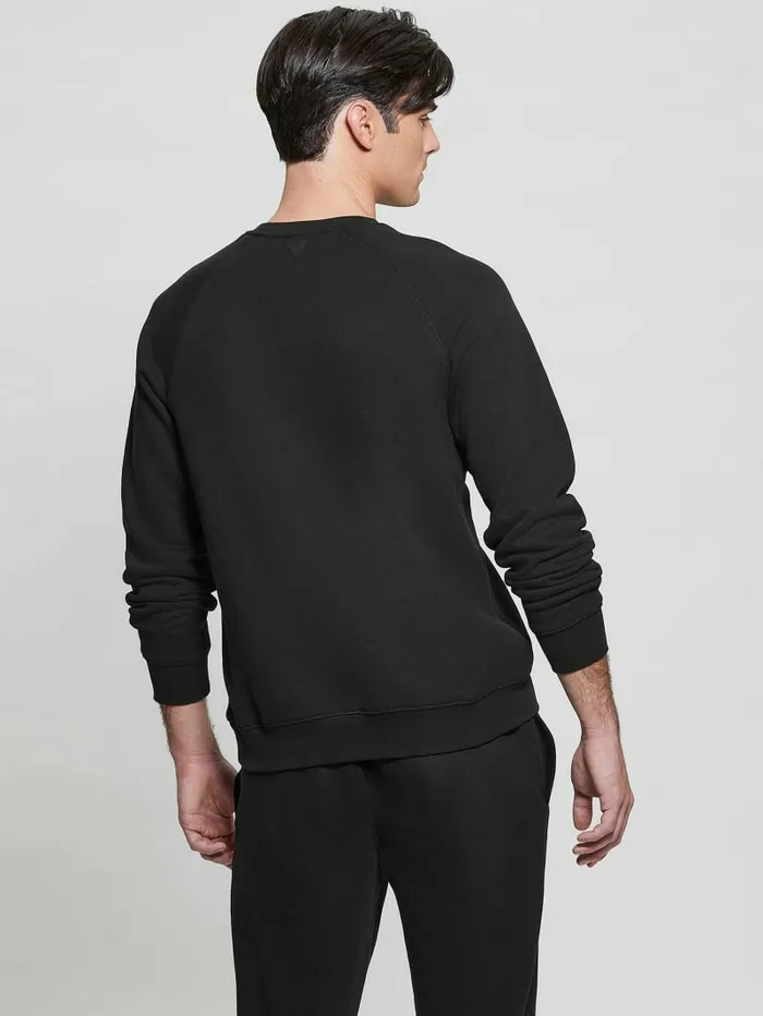 Hoodies and Sweaters GUESS Men Eco Aldwin Logo Sweatshirt Black Hoodies and Sweaters GUESS Men Eco Aldwin Logo Sweatshirt Black
