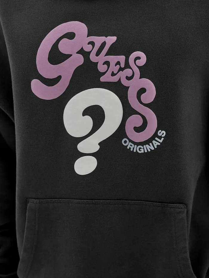 Hoodies and Sweaters Men GUESS Originals Wavy Hoodie Jet Black Multi GUESS Hoodies and Sweaters Men GUESS Originals Wavy Hoodie Jet Black Multi GUESS