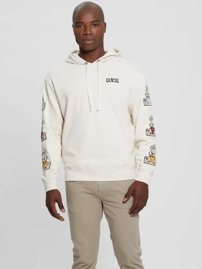 Hoodies and Sweaters Men GUESS Street Art Patched Hoodie Quicksand