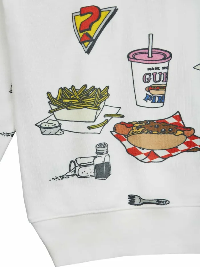 Hoodies and Sweaters WomenMen GUESS Originals x Pink8217s Hot Dogs Sweatshirt Pure White Multi GUESS
