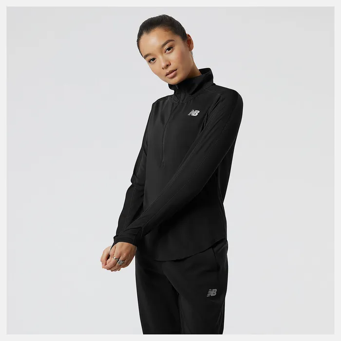 Hoodies and Sweatshirts New Balance Women Accelerate Half Zip BLACK