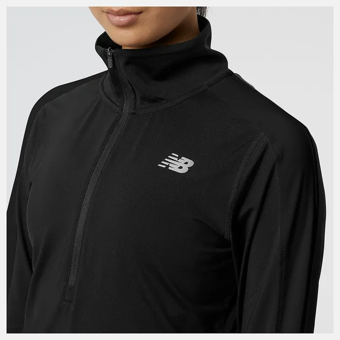 Hoodies and Sweatshirts New Balance Women Accelerate Half Zip BLACK