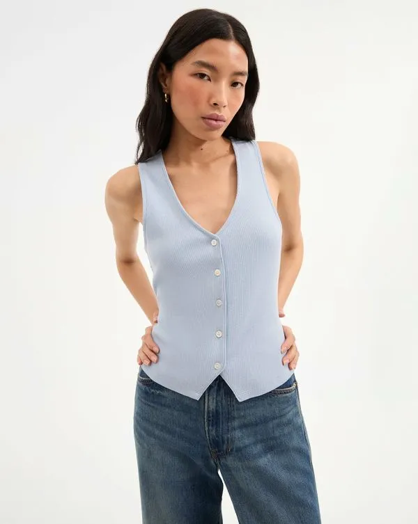Hoorne Tank Top Bluebell Women Veronica Beard Tops