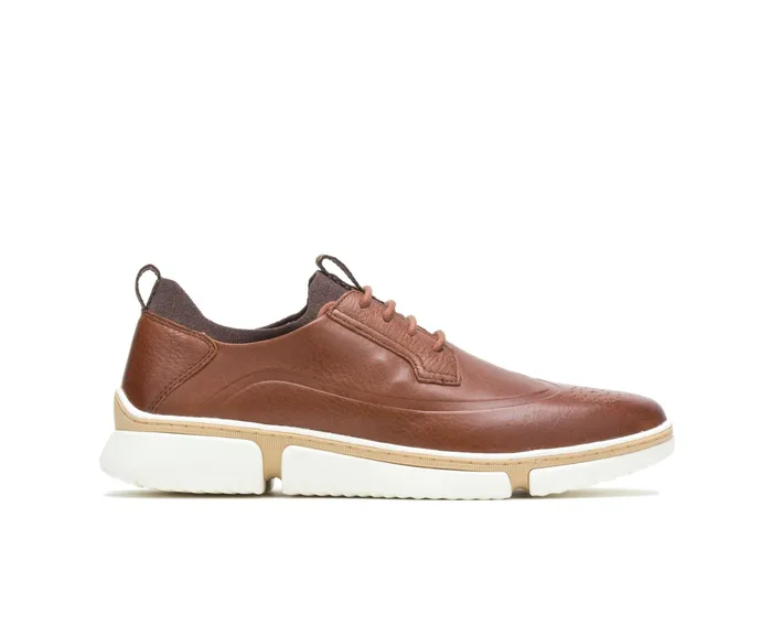 Hush Puppies Bennet Wingtip Oxford Cognac Leather Men Oxfords