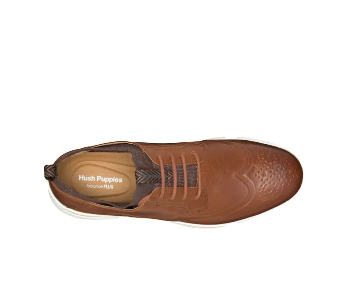 Hush Puppies Bennet Wingtip Oxford Cognac Leather Men Oxfords Hush Puppies Bennet Wingtip Oxford Cognac Leather Men Oxfords