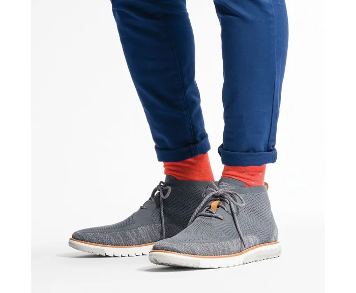 Hush Puppies Expert Chukka Knit Dark Grey Multi Knit Men Boots Hush Puppies Expert Chukka Knit Dark Grey Multi Knit Men Boots