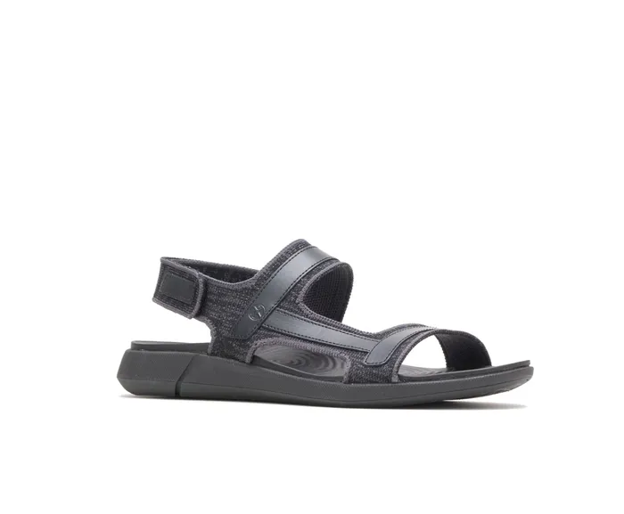 Hush Puppies Sandals Women Willa Knit Rafter Black Knit