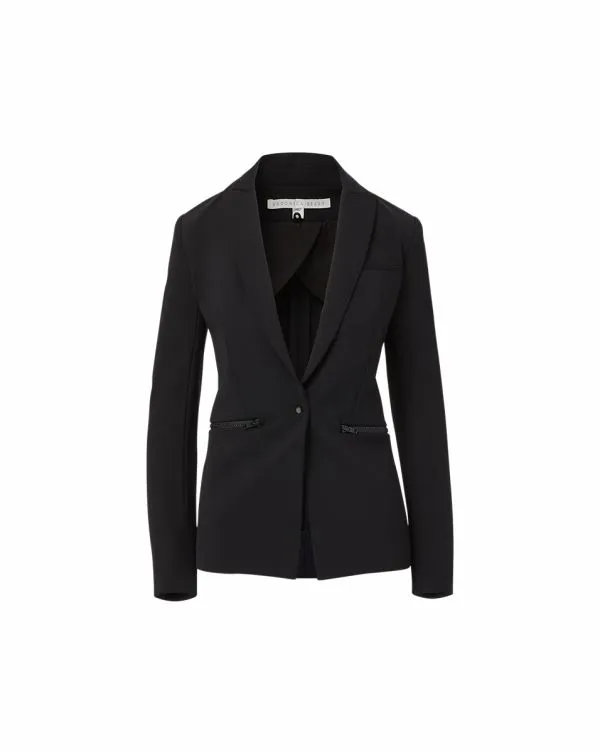 Iconic Scuba Dickey Jacket Black Women Veronica Beard Jackets and Outerwear Iconic Scuba Dickey Jacket Black Women Veronica Beard Jackets and Outerwear