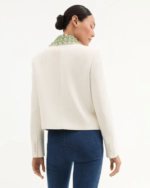 Imogen Embellished Cropped Jacket Offwhite Women Veronica Beard Jackets and Outerwear Imogen Embellished Cropped Jacket Offwhite Women Veronica Beard Jackets and Outerwear