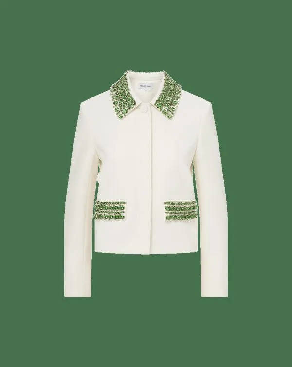 Imogen Embellished Cropped Jacket Offwhite Women Veronica Beard Jackets and Outerwear Imogen Embellished Cropped Jacket Offwhite Women Veronica Beard Jackets and Outerwear