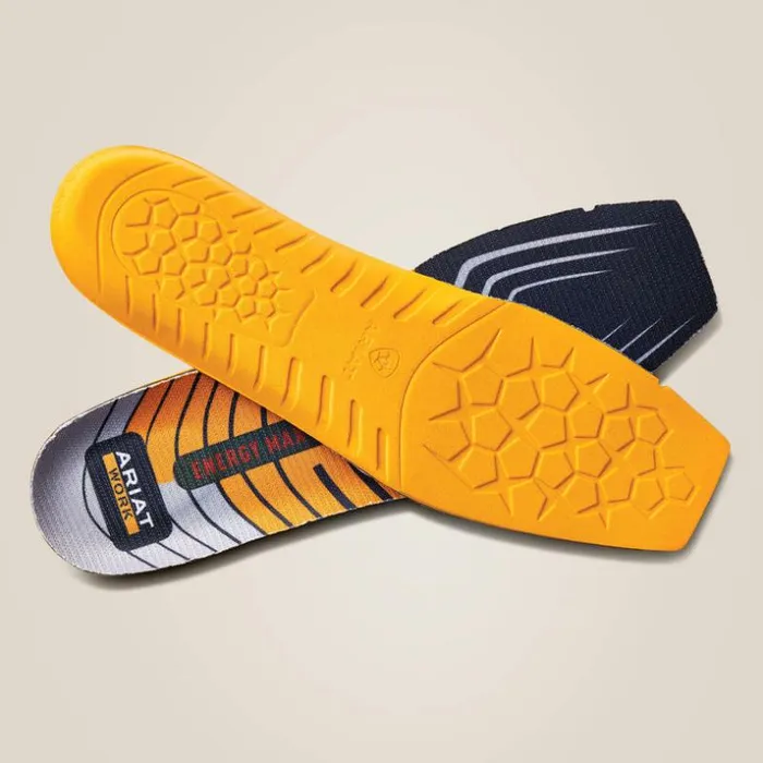 Insoles Men Ariat Men039s Energy Max Work Wide Square Toe Insole Orange