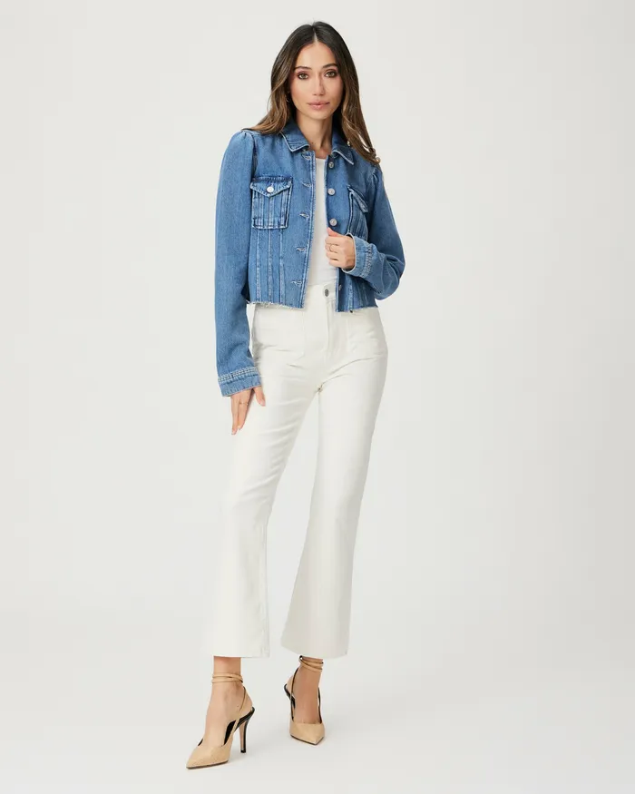 Jackets and Coats Cropped Pacey Denim Jacket 8211 Selah 8211 PAIGE Women