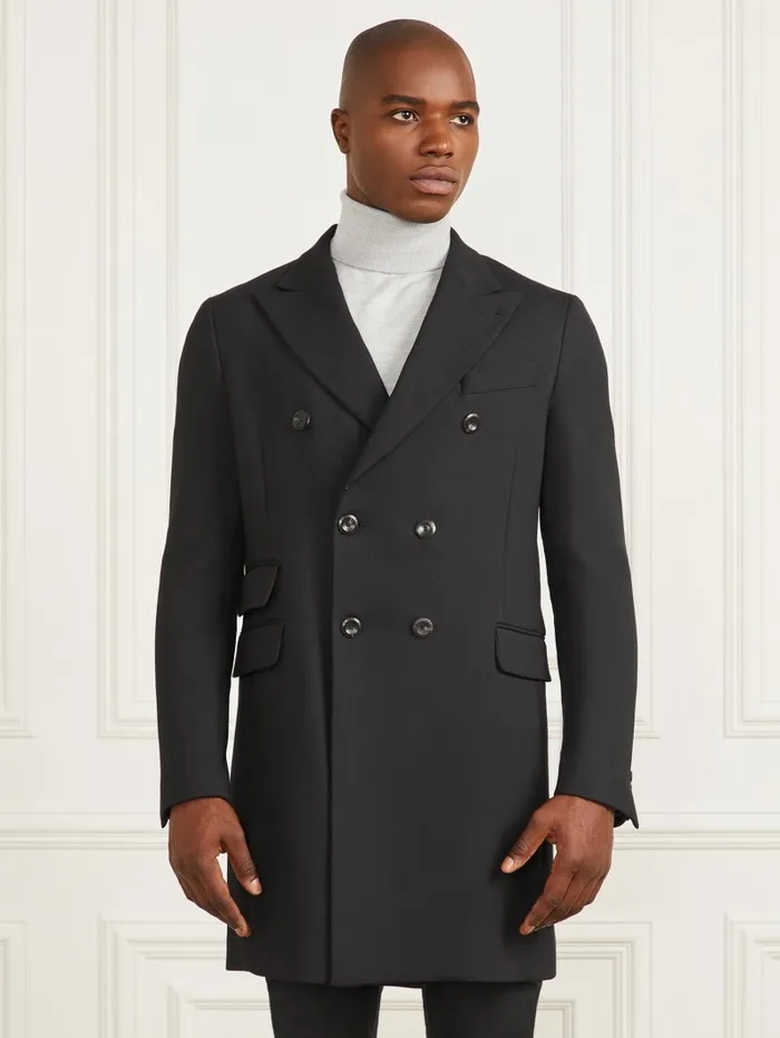 Jackets and Coats Evening Double Breasted Coat Black GUESS Men Jackets and Coats Evening Double Breasted Coat Black GUESS Men