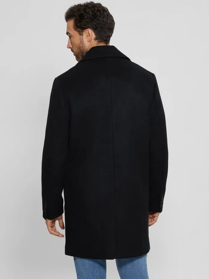 Jackets and Coats GUESS Men Bel Air Melton WoolBlend Peacoat Black Jackets and Coats GUESS Men Bel Air Melton WoolBlend Peacoat Black