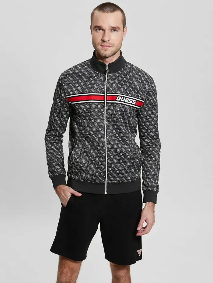 Jackets and Coats GUESS Men Eco Korbin Track Jacket 4g Aop Jet Black Jackets and Coats GUESS Men Eco Korbin Track Jacket 4g Aop Jet Black