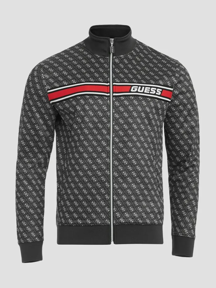 Jackets and Coats GUESS Men Eco Korbin Track Jacket 4g Aop Jet Black Jackets and Coats GUESS Men Eco Korbin Track Jacket 4g Aop Jet Black